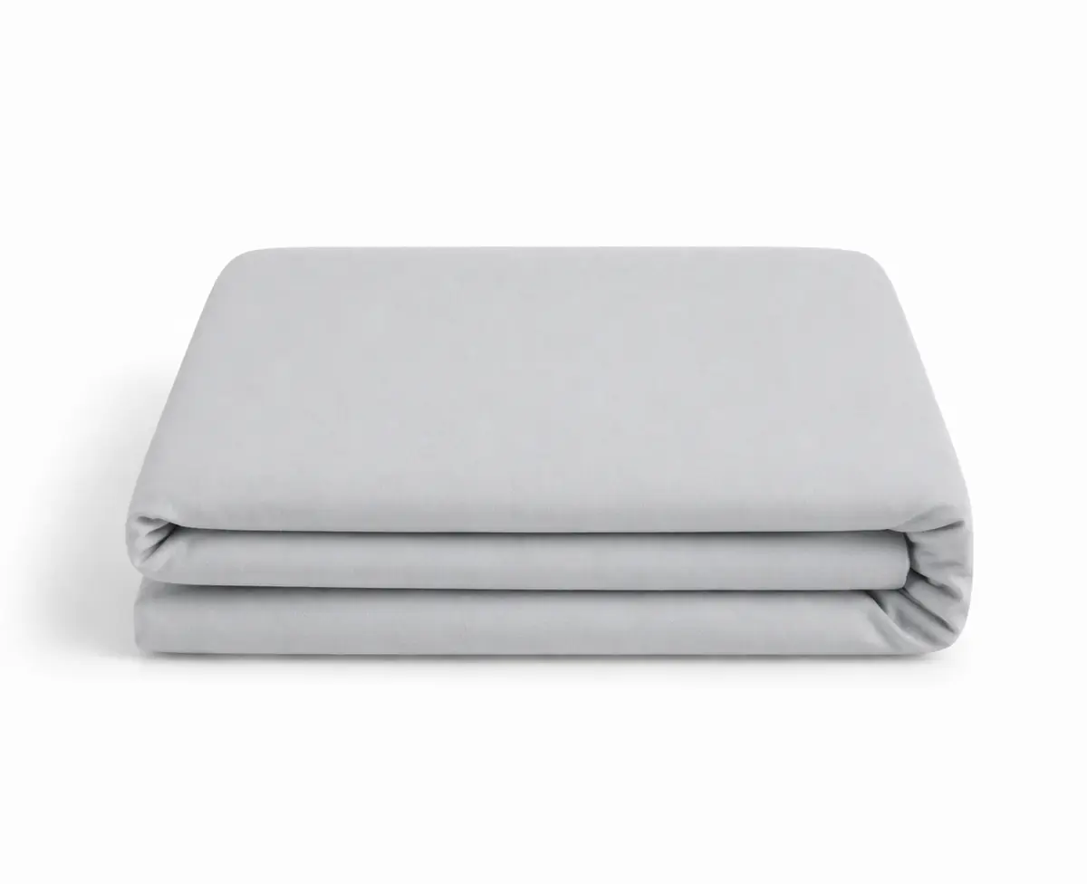 Havnby Perfect Fit Bed Sheet for the CloudCore Tesla mattress, folded on a white background