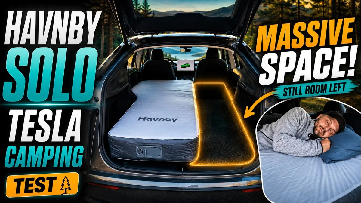 AWD Camper video: Havnby FlatCore Hybrid Solo Edition Review - Perfect Tesla Model Y Solo Mattress?, thumbnail