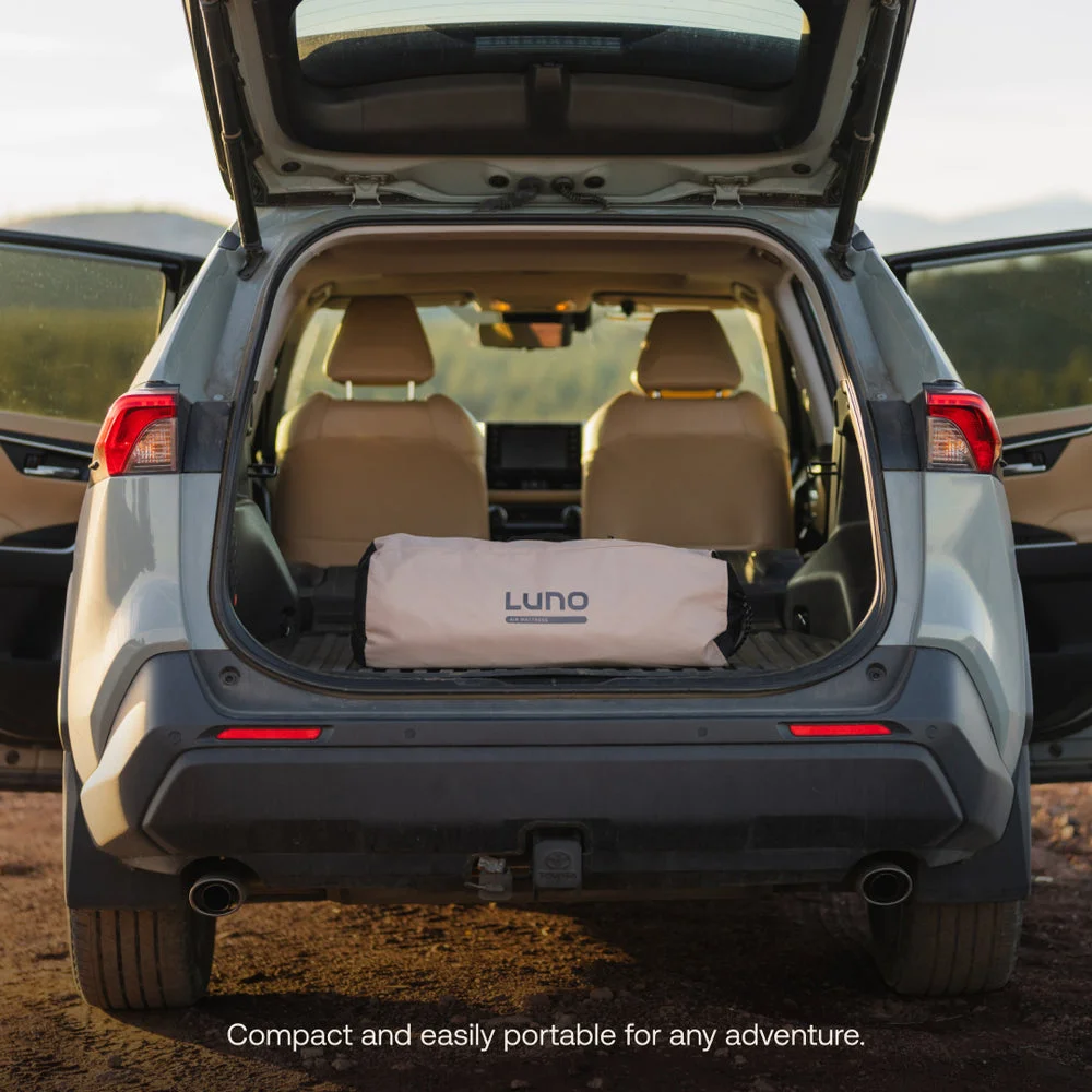 Luno AIR Pro carrying bag in a Subaru cargo area
