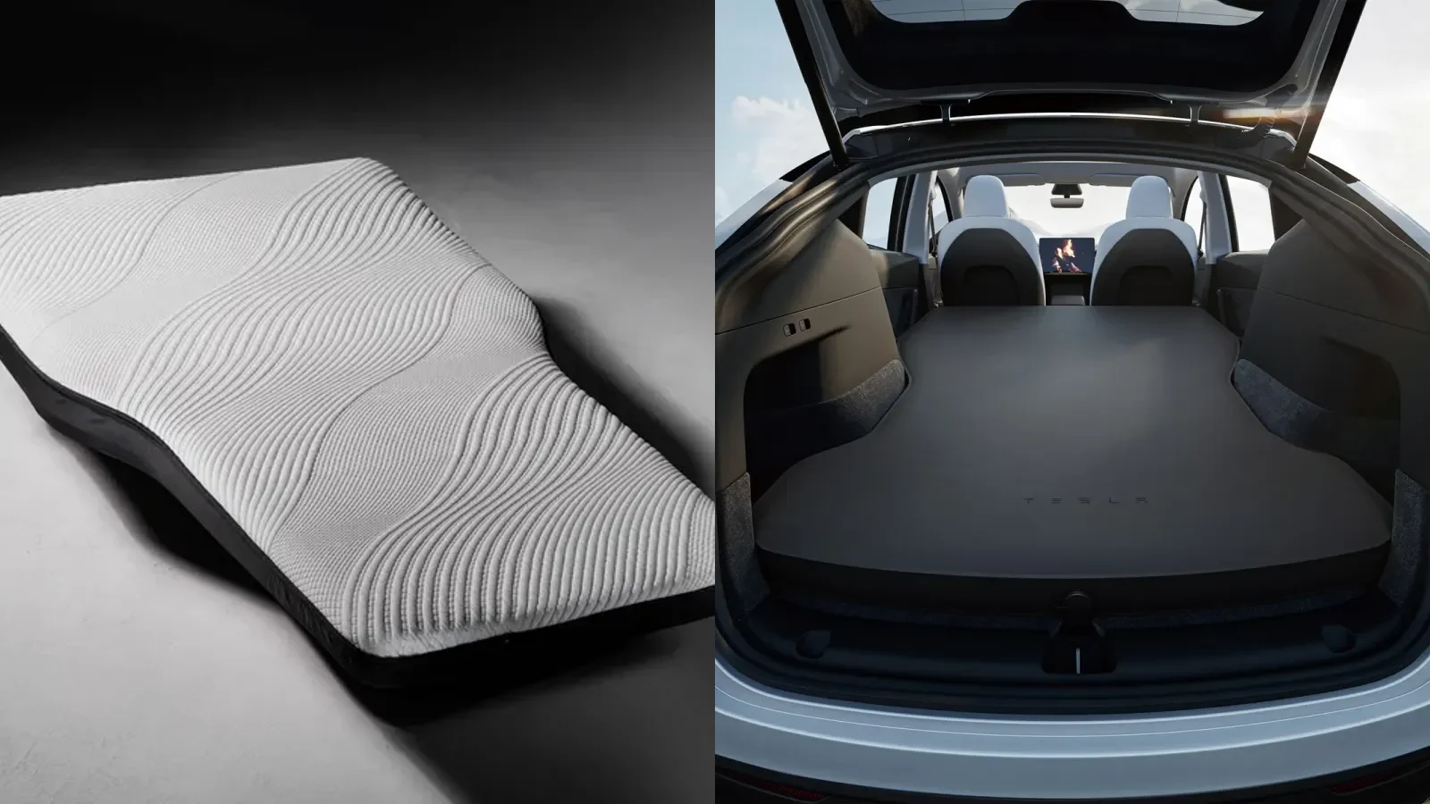 Snuuzu and Tesla official mattress side by side