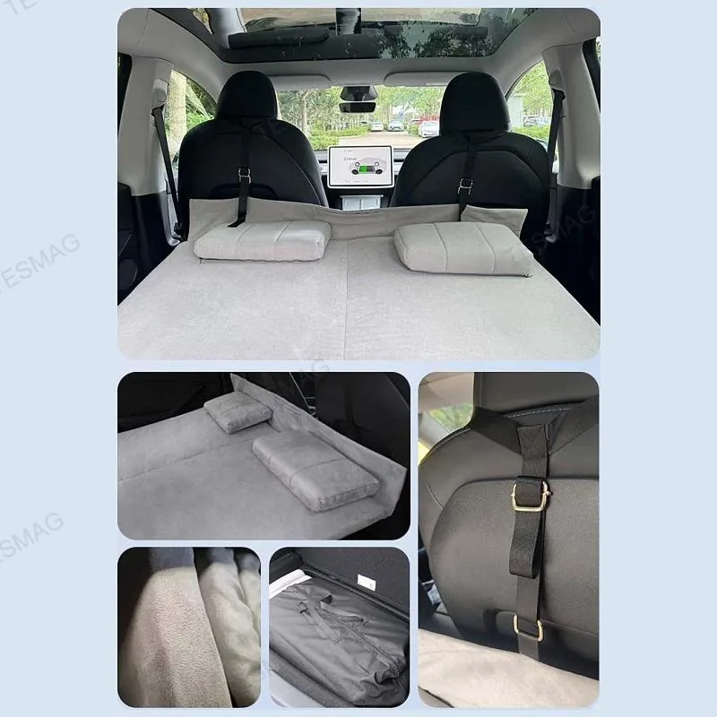 TESMAG non-inflatable foam mattress and attachment details shown in official seller media